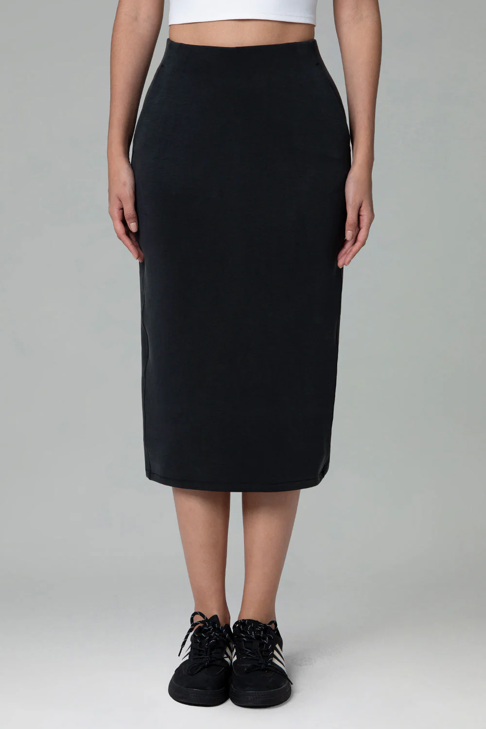 Modal Streamline Midi Skirts w/Pockets