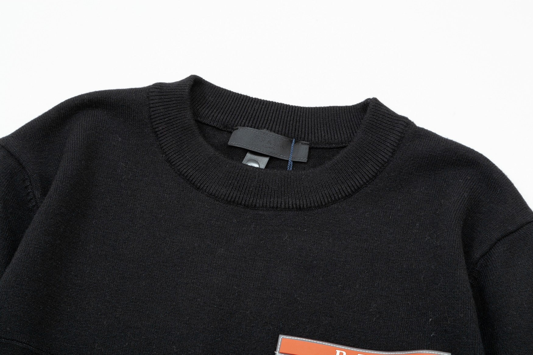 Rubber stripe jacquard knit sweater