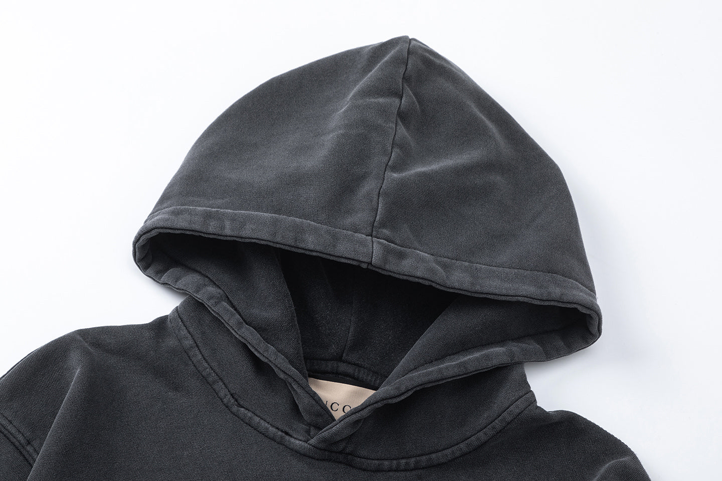 Washed hooded sweatshirt