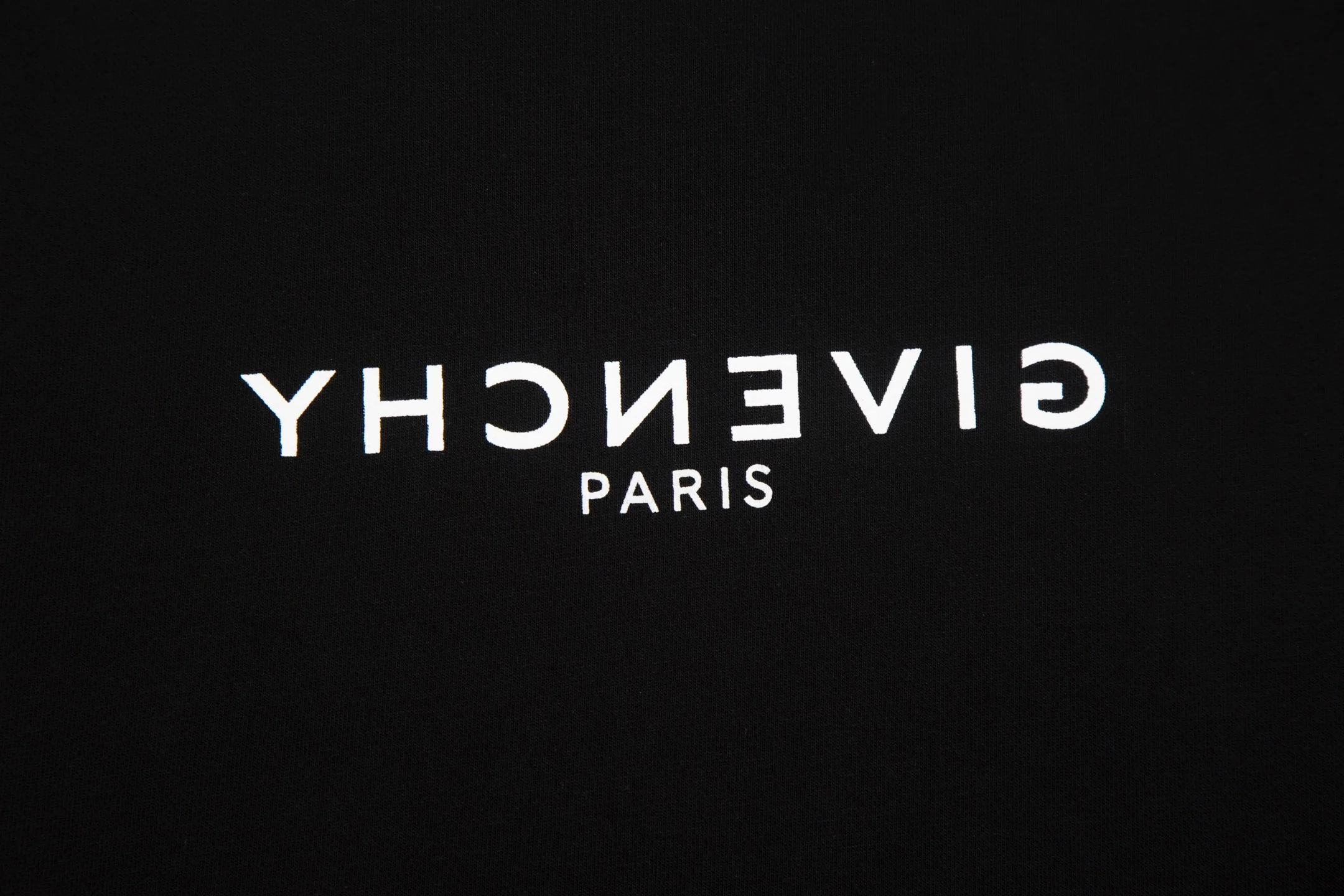 Reverse print hooded sweatshirt