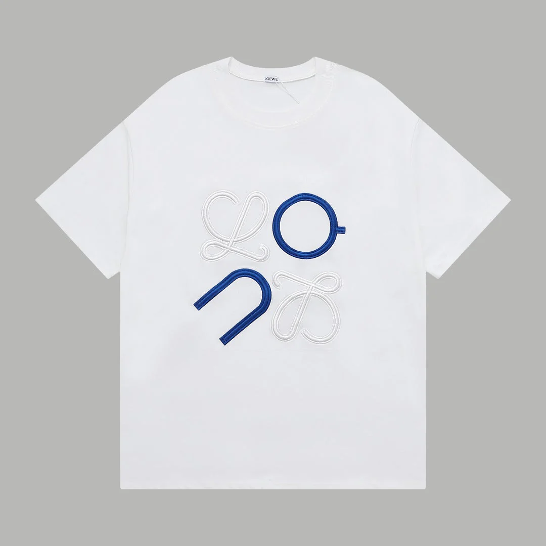 Embroidered color block T-shirt