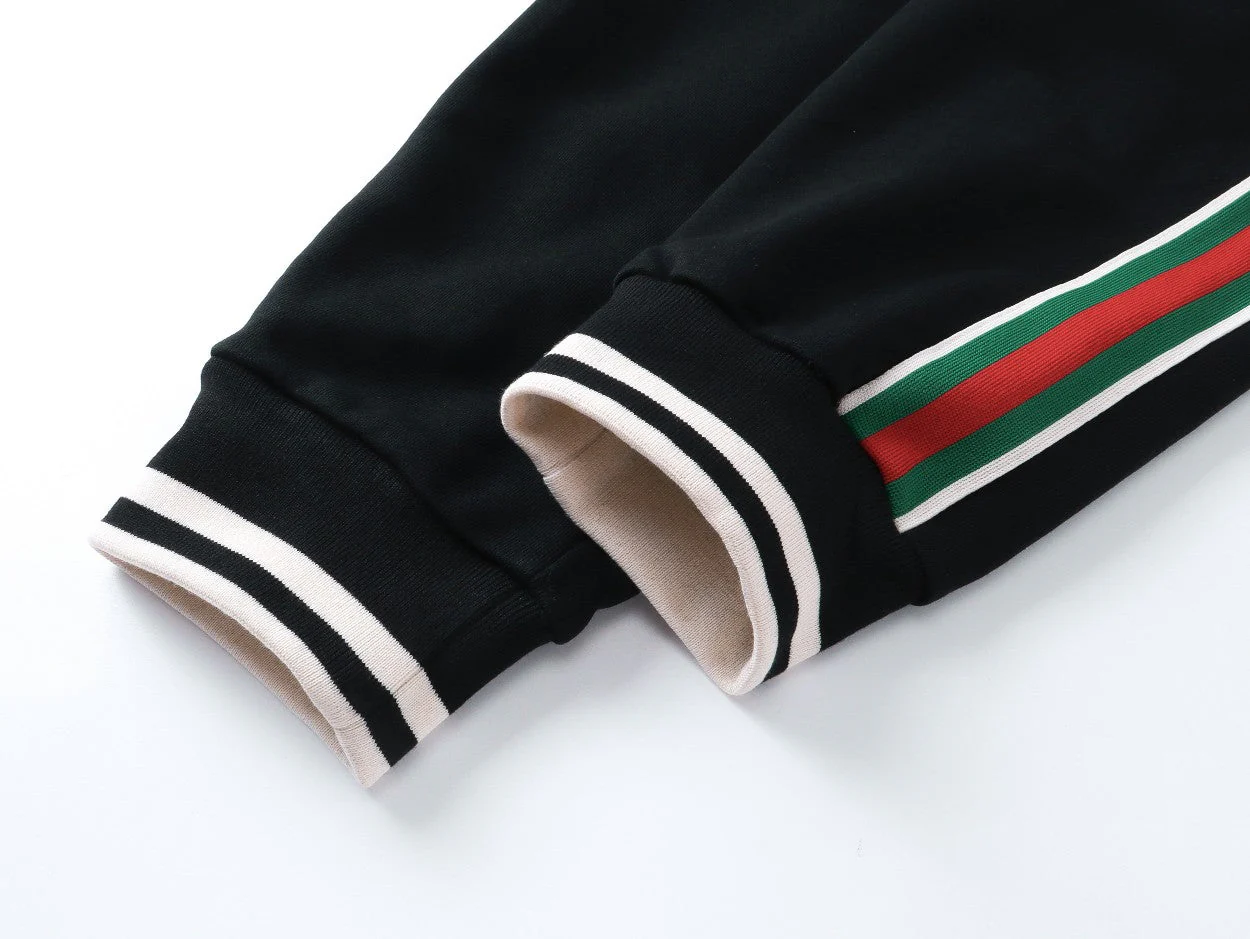 Embroidery drawstring casual trousers