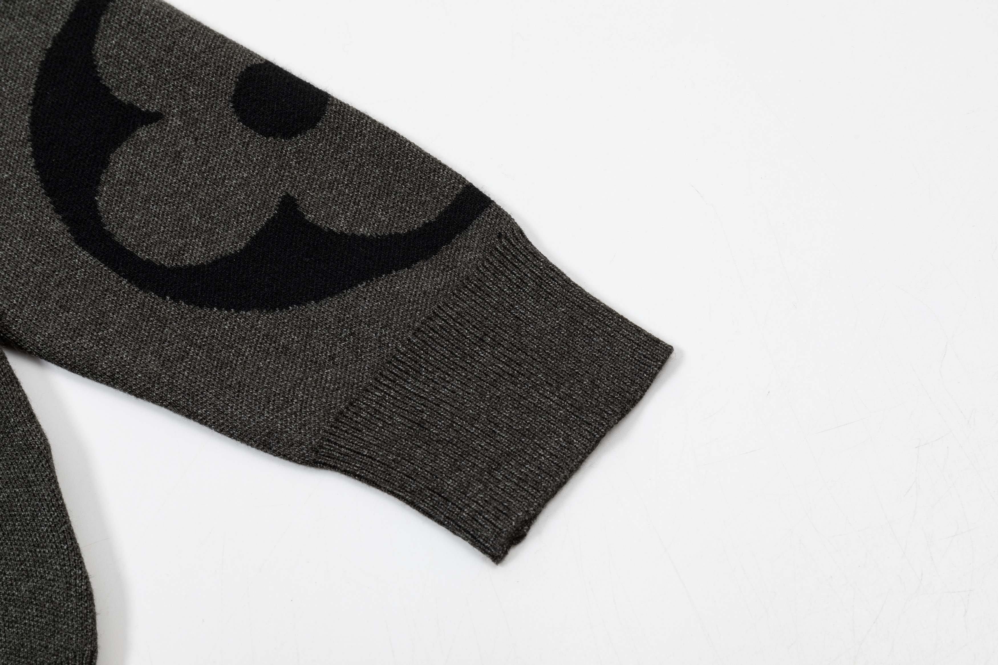 Knitted printed sweatshirt