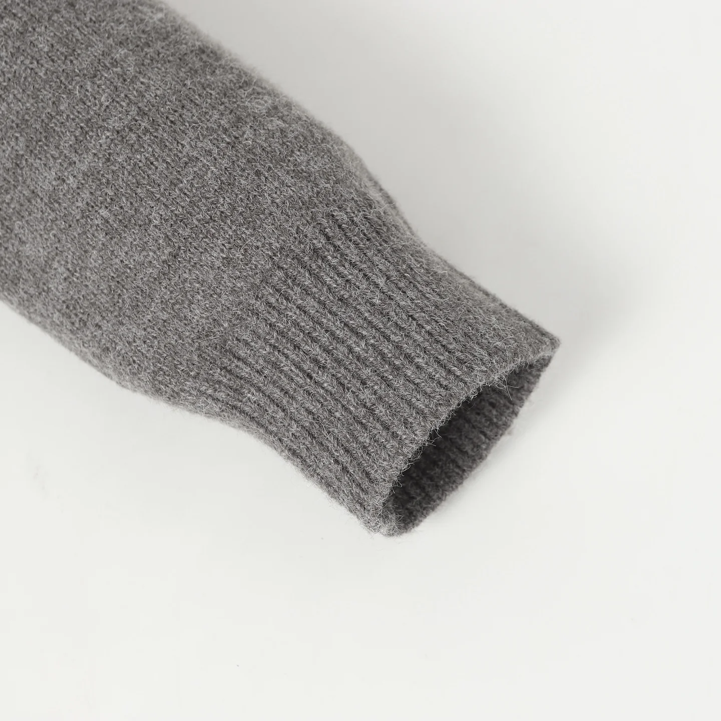 Embroidered mock neck cashmere sweater