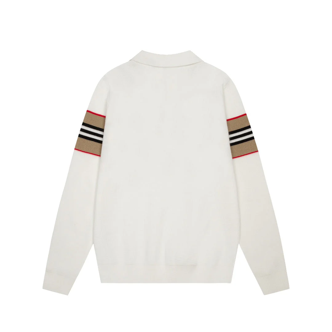 Knitted lapel cashmere sweatshirt