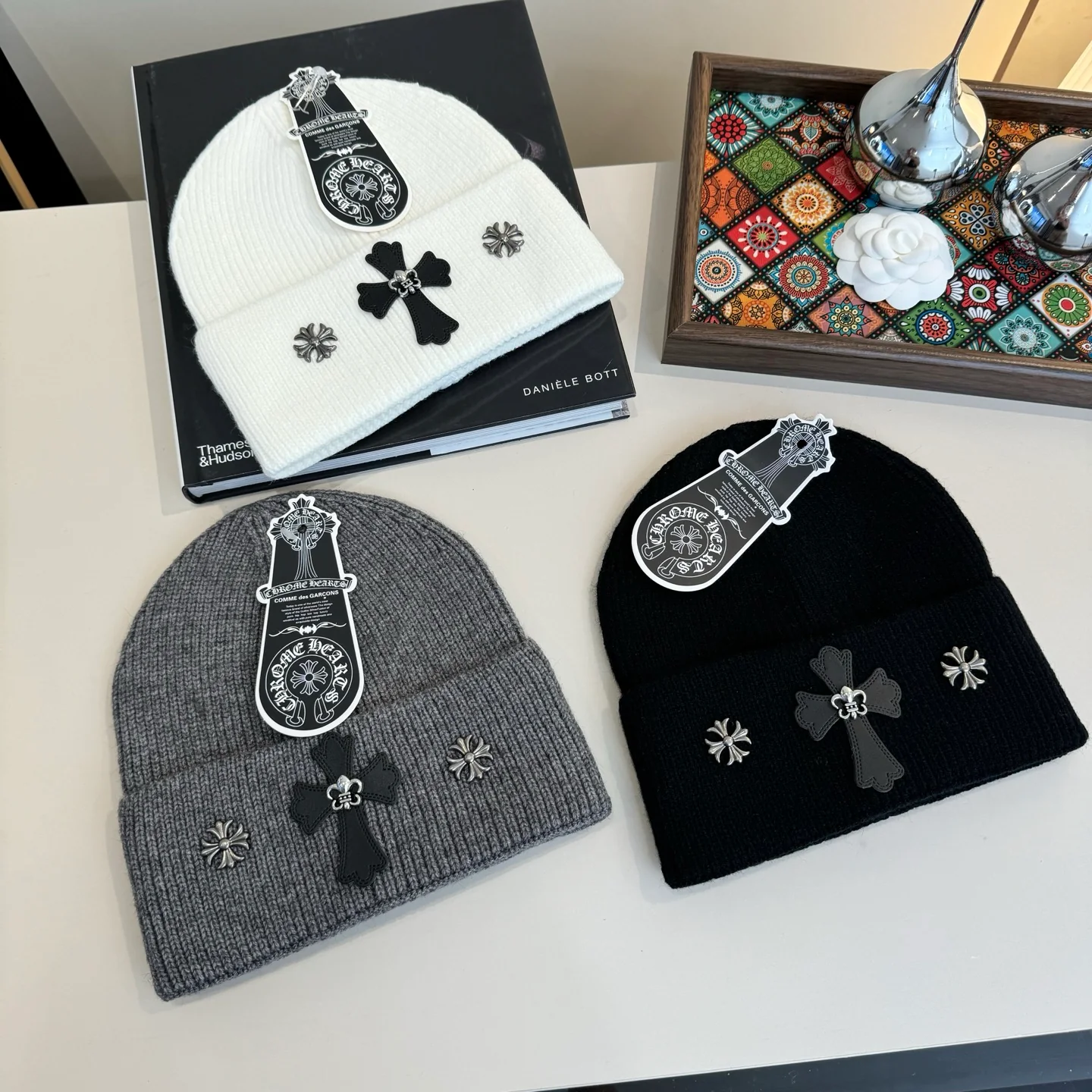 Metal Monogram Cashmere Knitted  Beanie