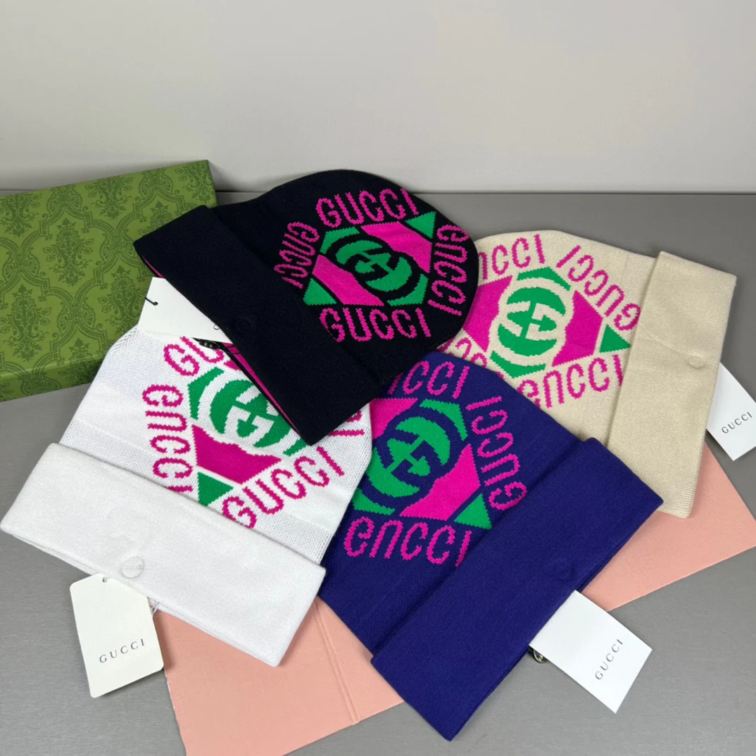 Jacquard Cashmere Knitted  Beanie