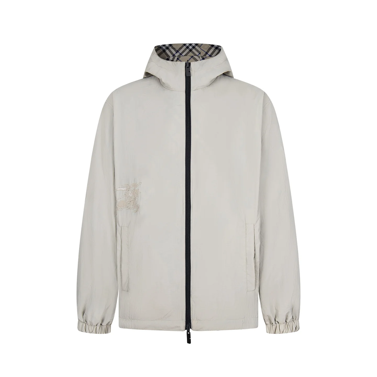 Nylon embroidered double-faced jacket