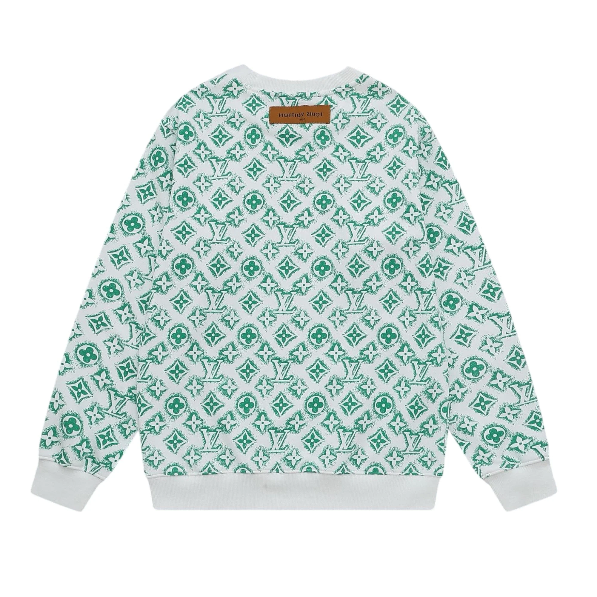Printed crew neck cotton sweatshirt