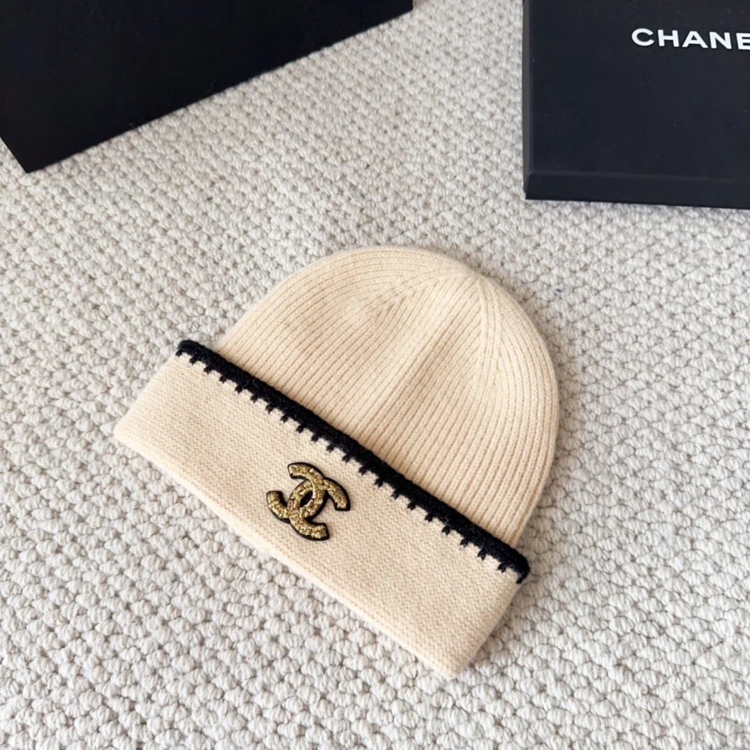 Embroidered Wool Knit Beanie