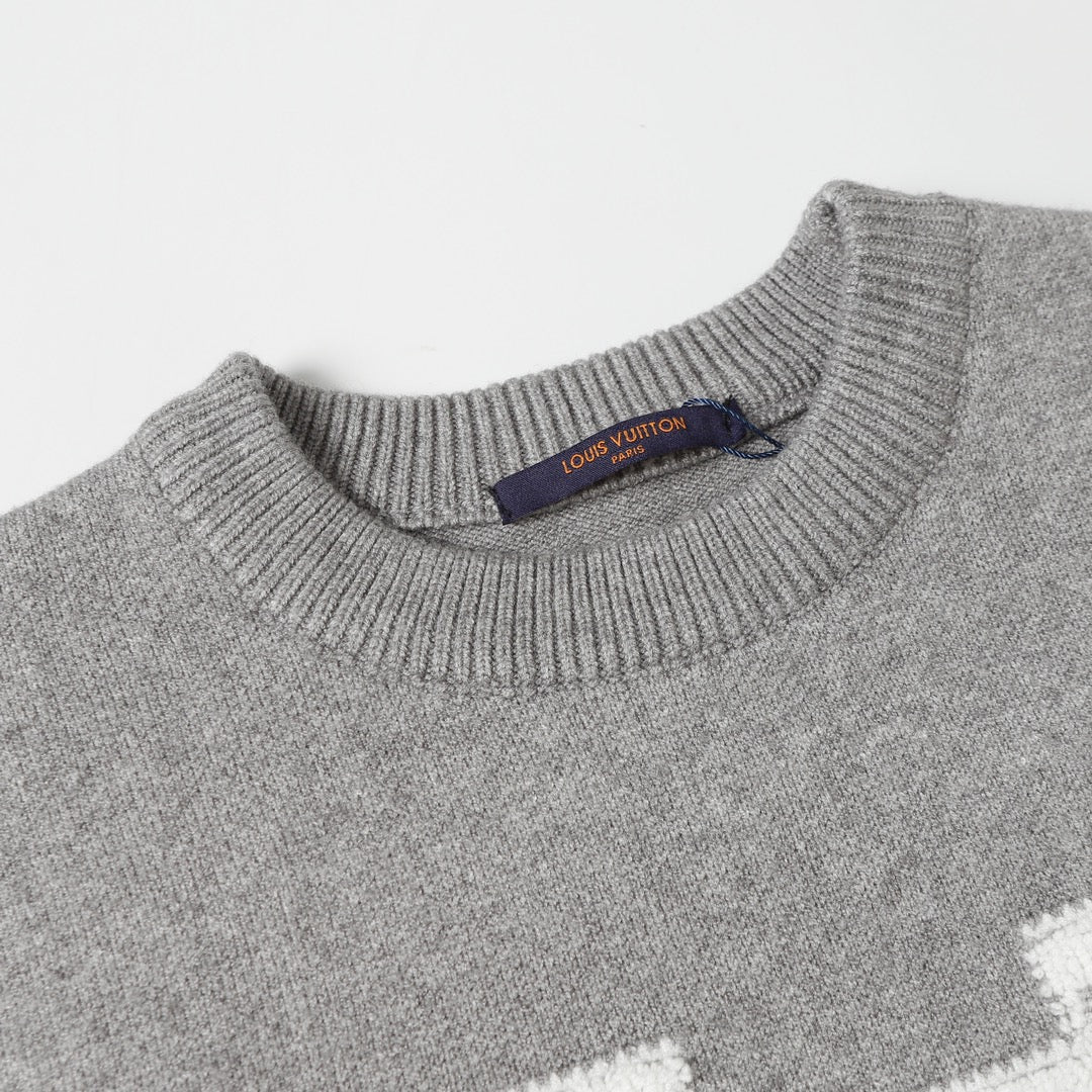 jacquard knit sweater