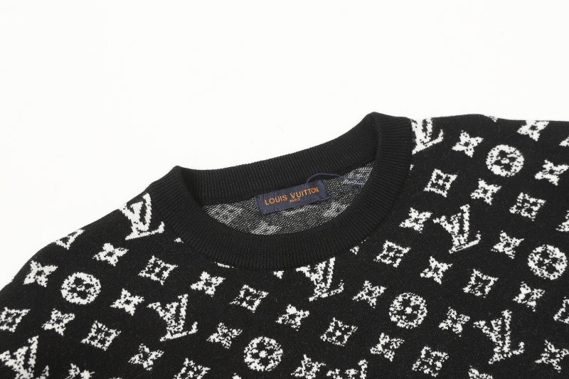 knitted jacquard cashmere sweater