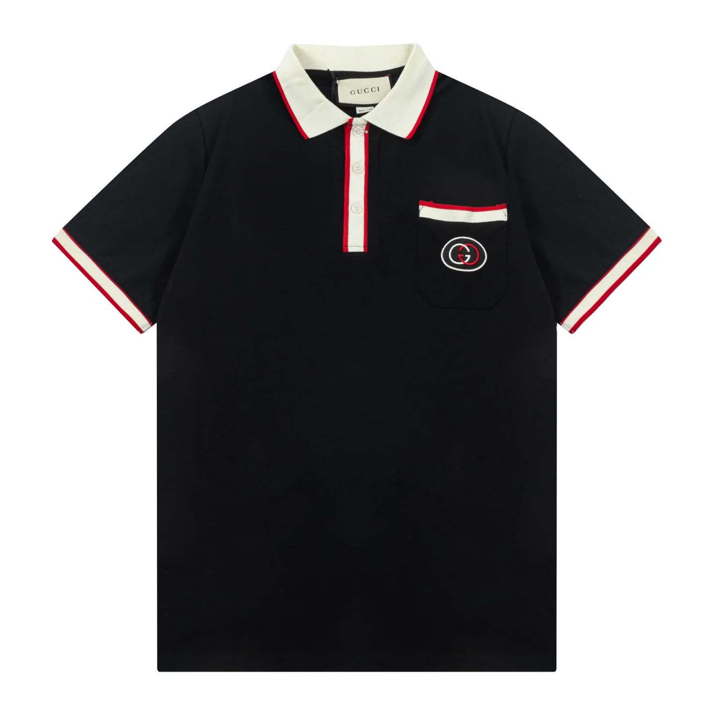 Lapel cotton polo shirt