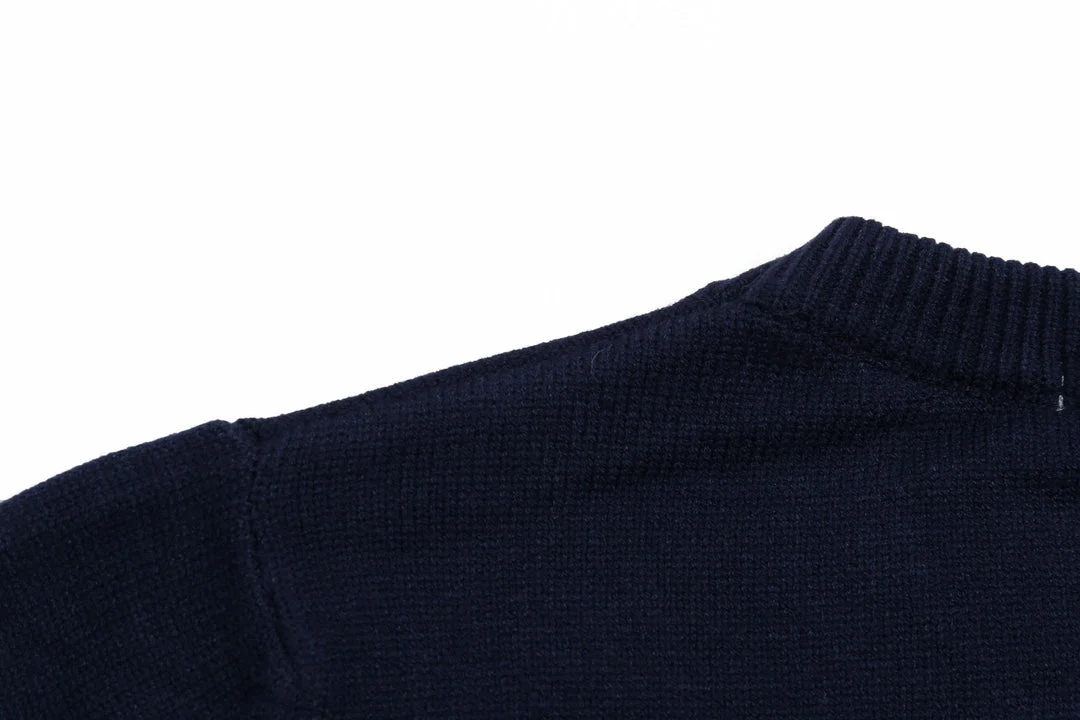 Knitted jacquard cashmere sweatshirt
