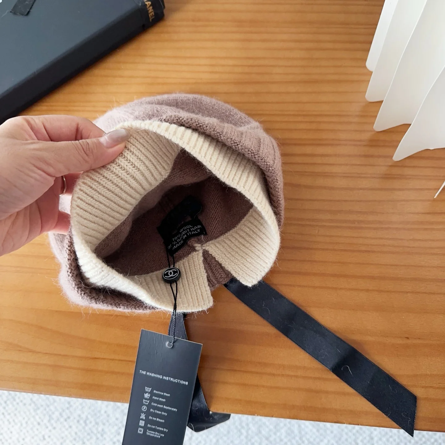 Double layer Cashmere Knitted  Beanie