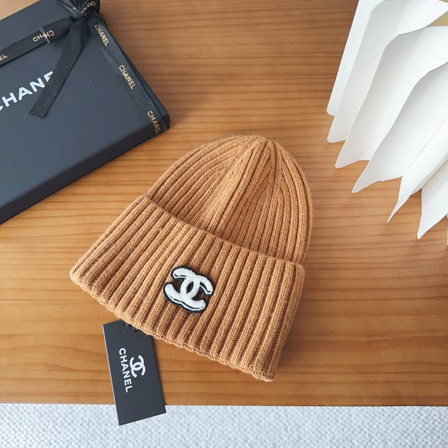 Embroidered Wool Knit Beanie