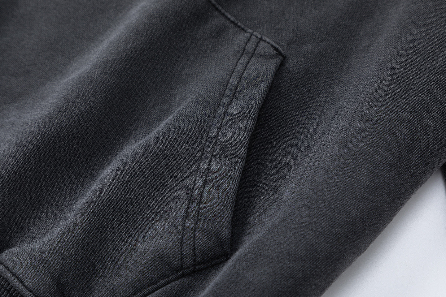 Washed hooded sweatshirt