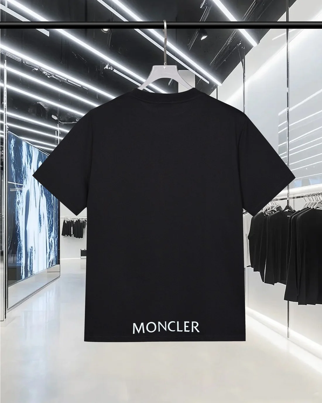 Embroidered crew neck cotton T-shirt