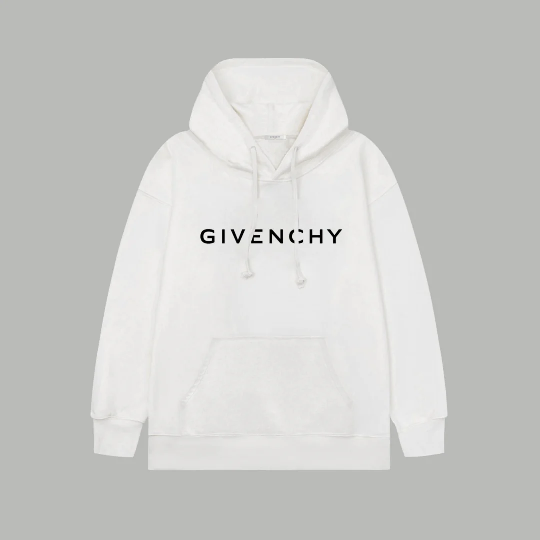 Printed cotton hooded sweatshirt