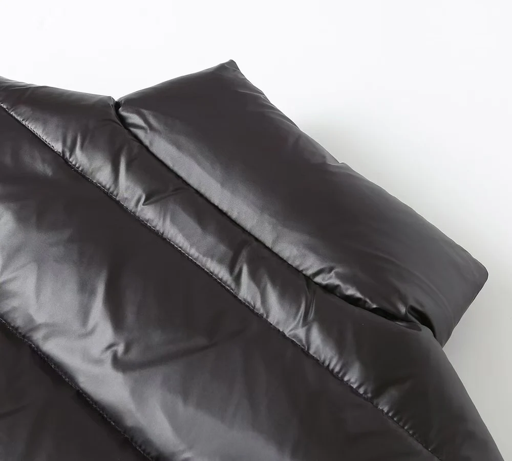 Embroidered hooded down vest