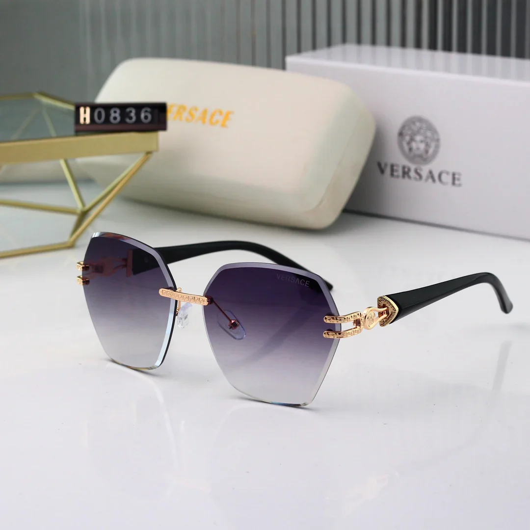 7-color high-definition lens frameless design metal sunglasses