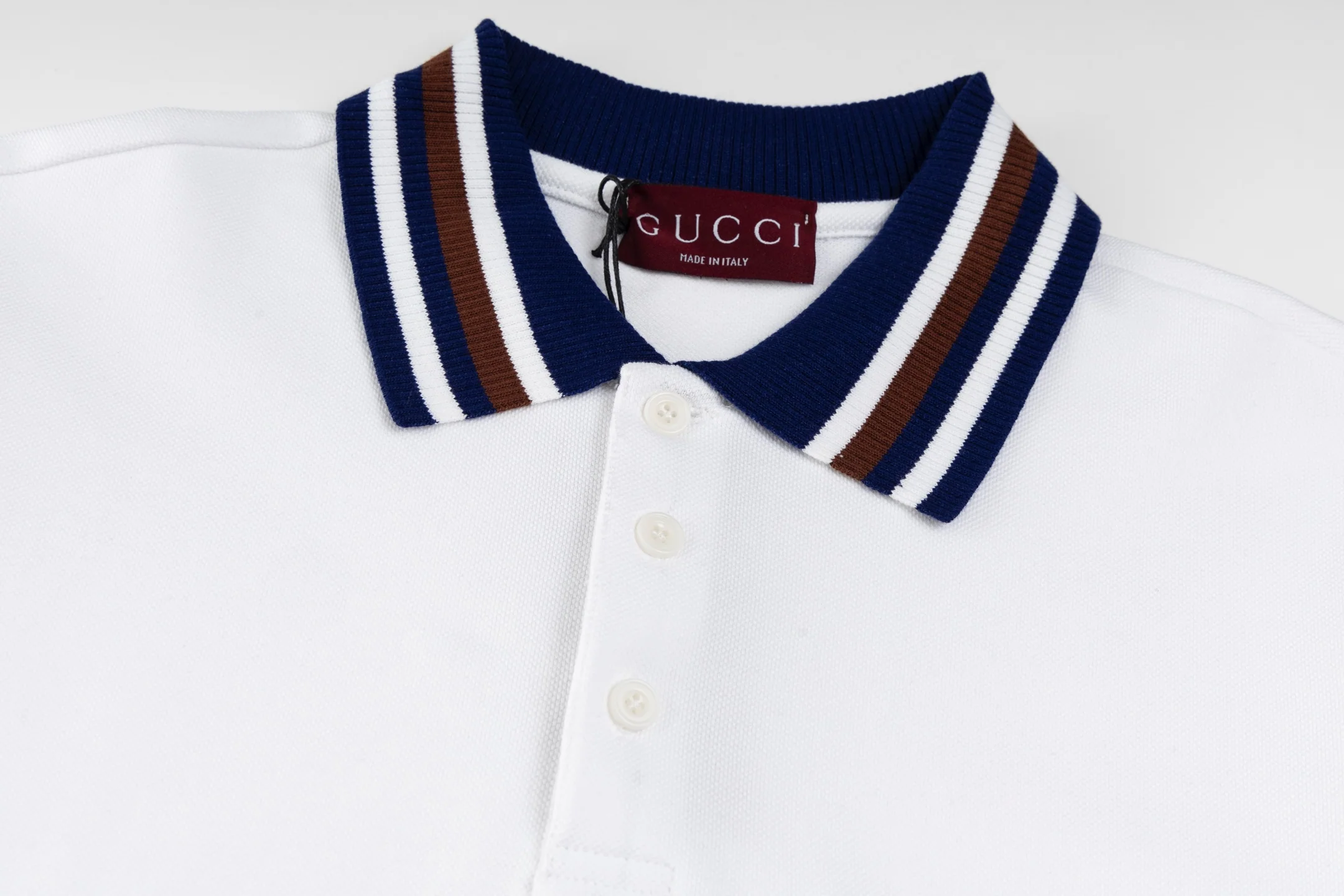 Lapel cotton polo shirt