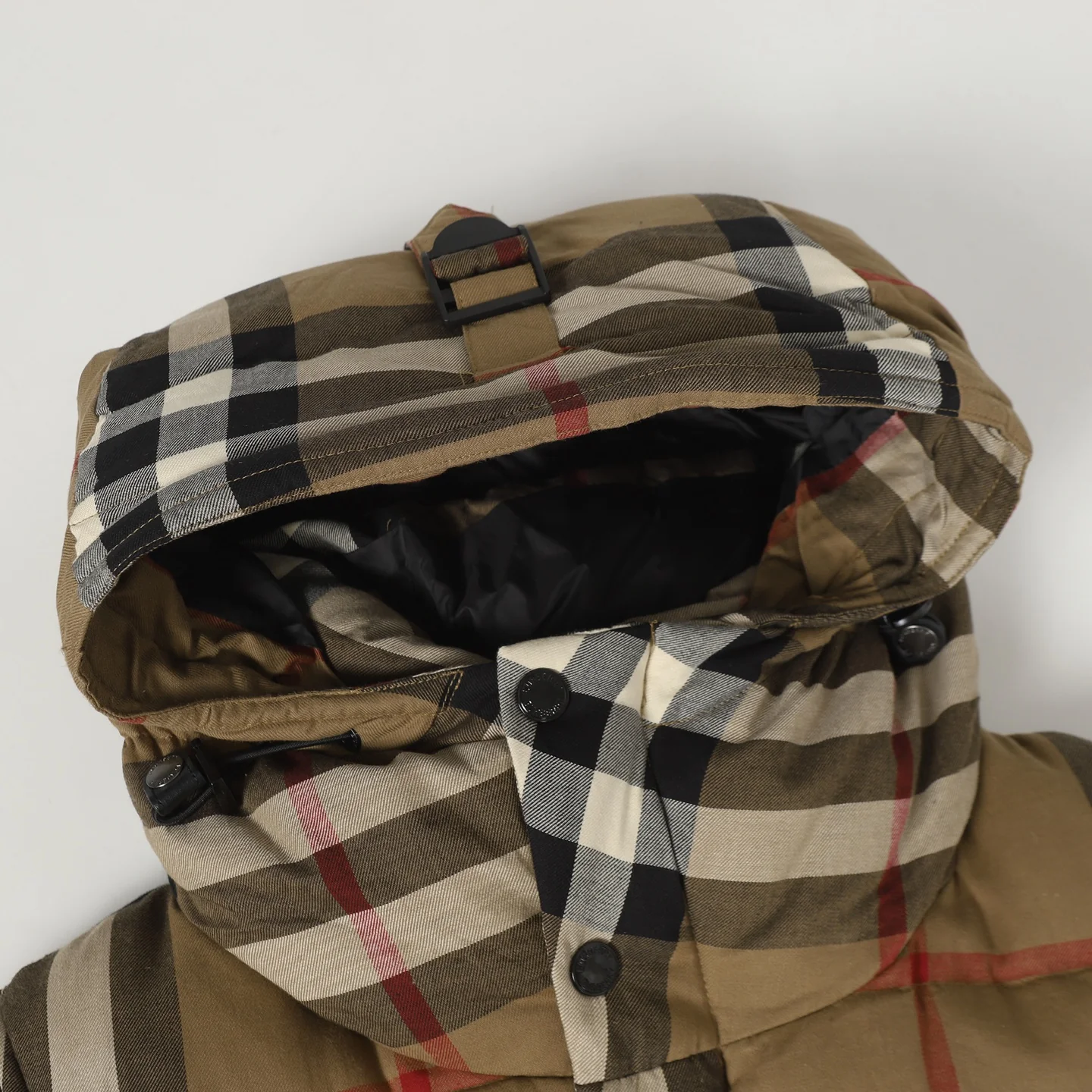 Classic Check Hooded Down Jacket
