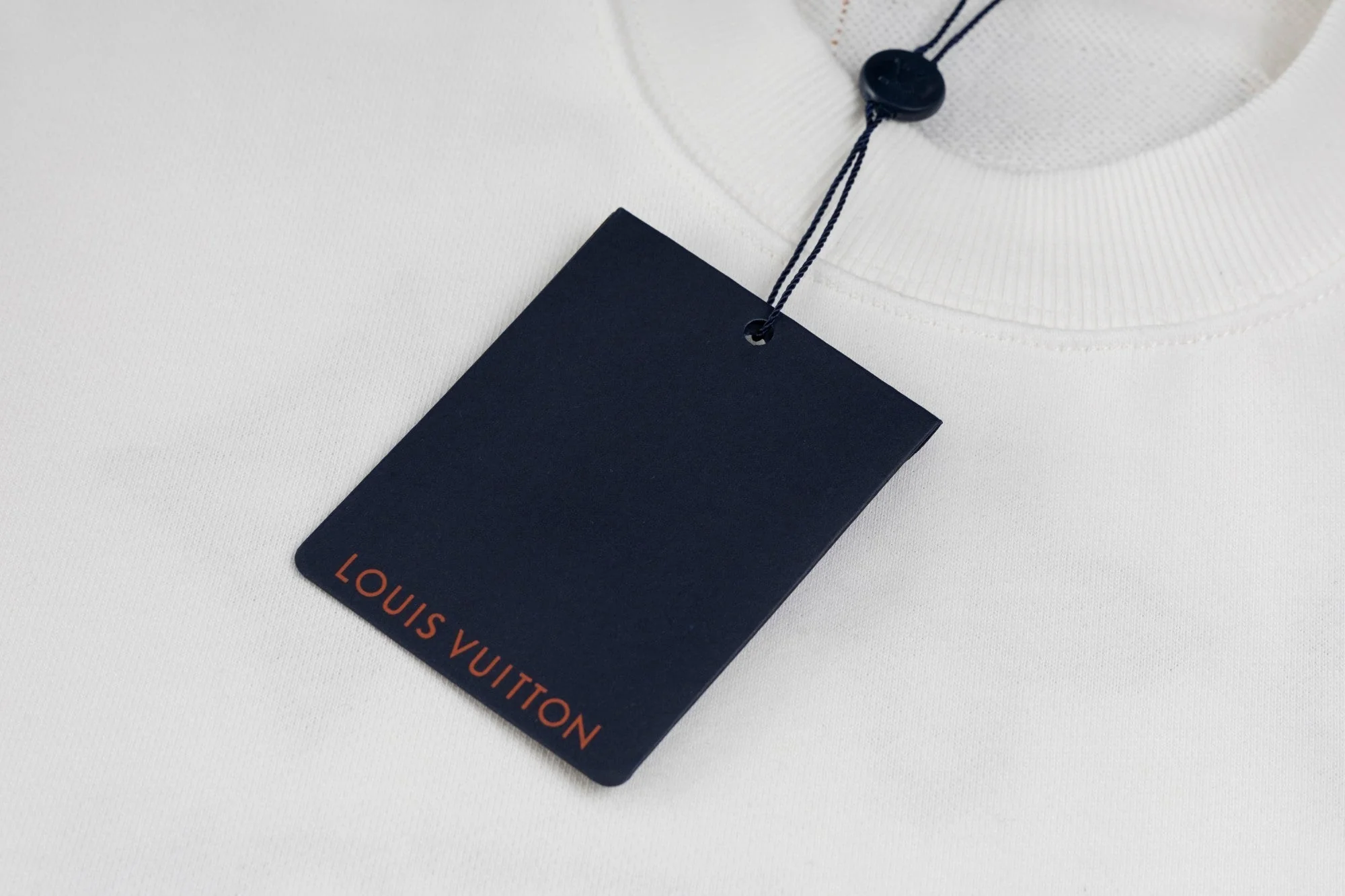 Double-sided embroidered round neck cotton sweatshirt