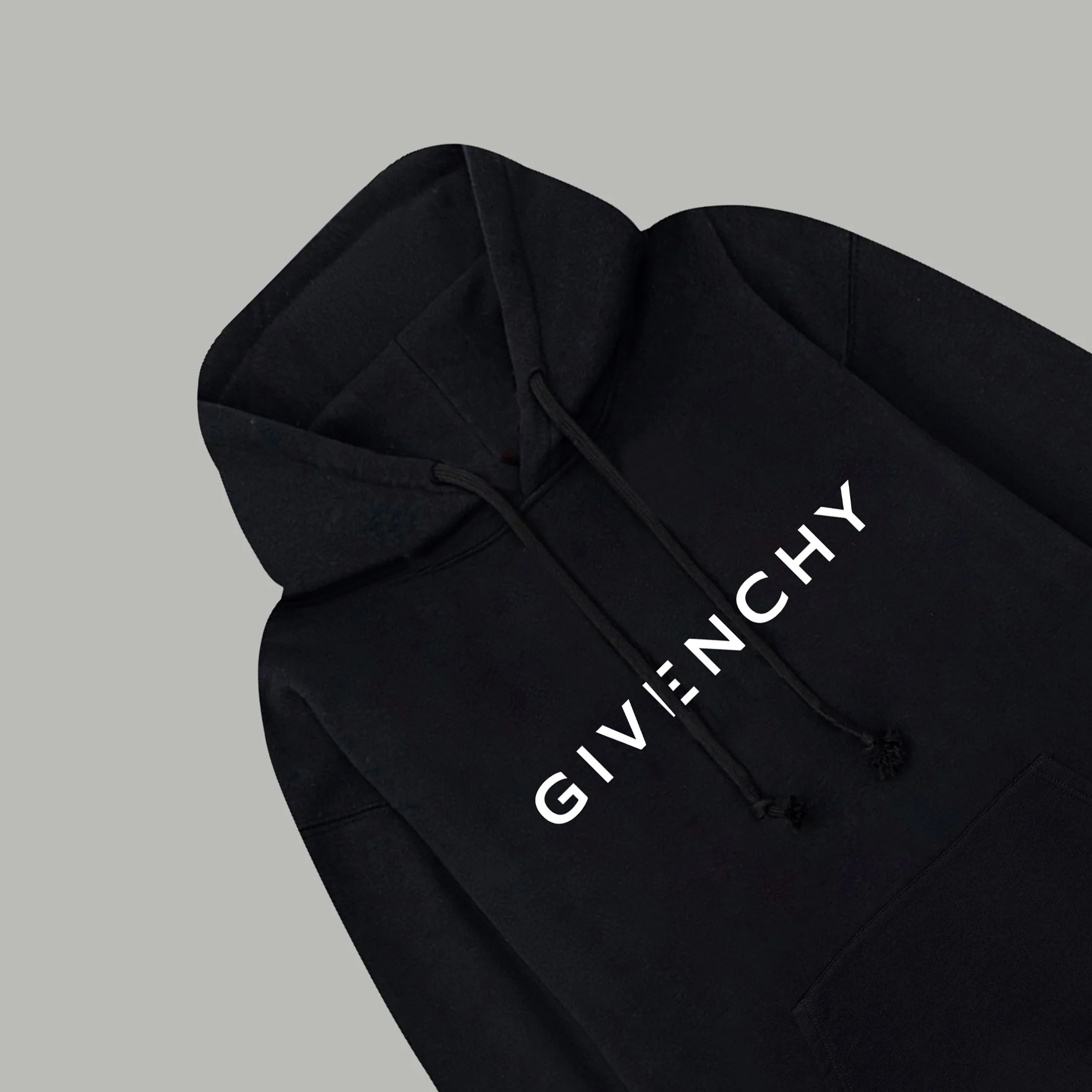 Printed cotton hooded sweatshirt