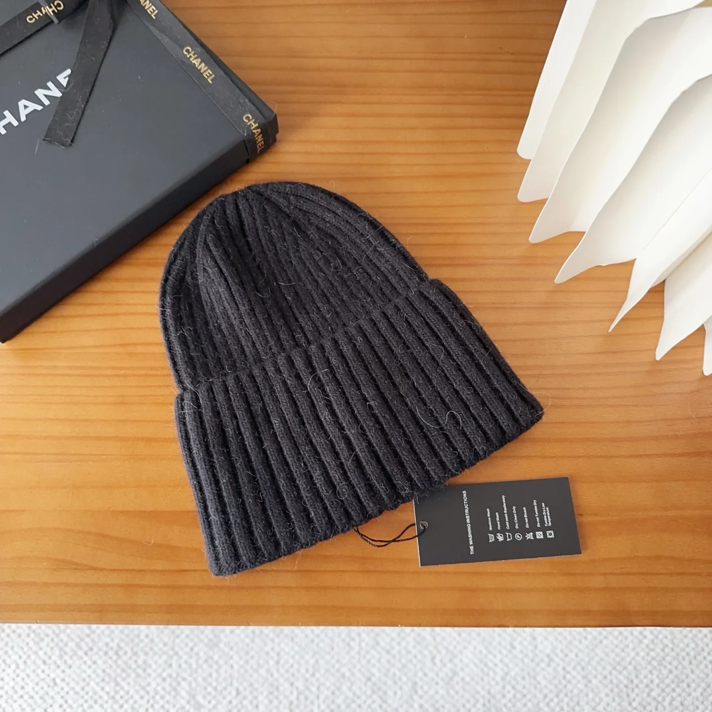 Embroidered Wool Knit Beanie