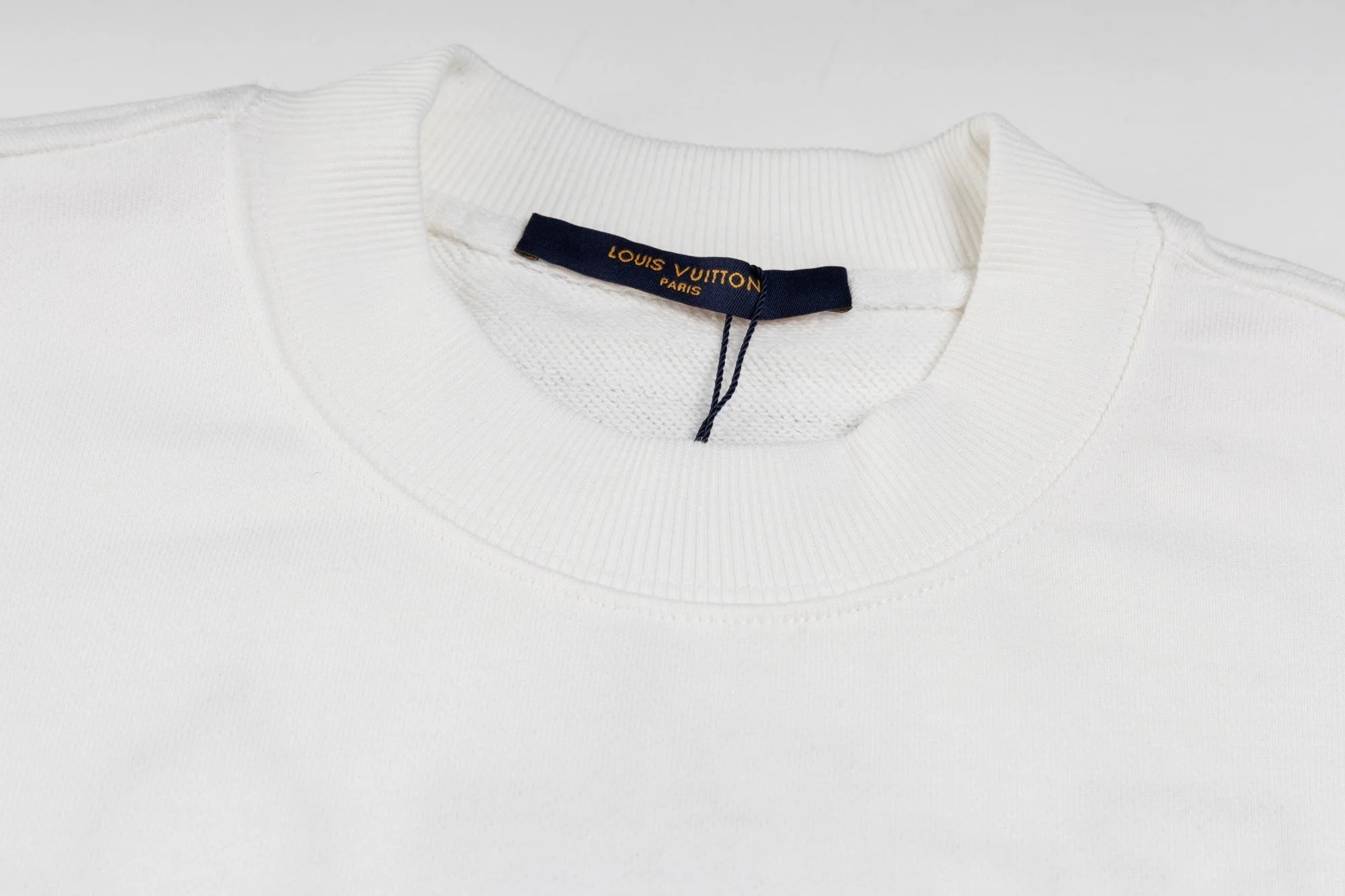 Double-sided embroidered cotton sweatshirt