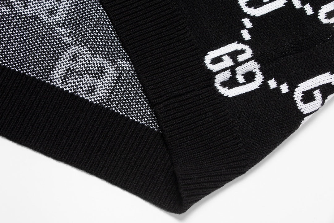 Jacquard cashmere sweater cardigan