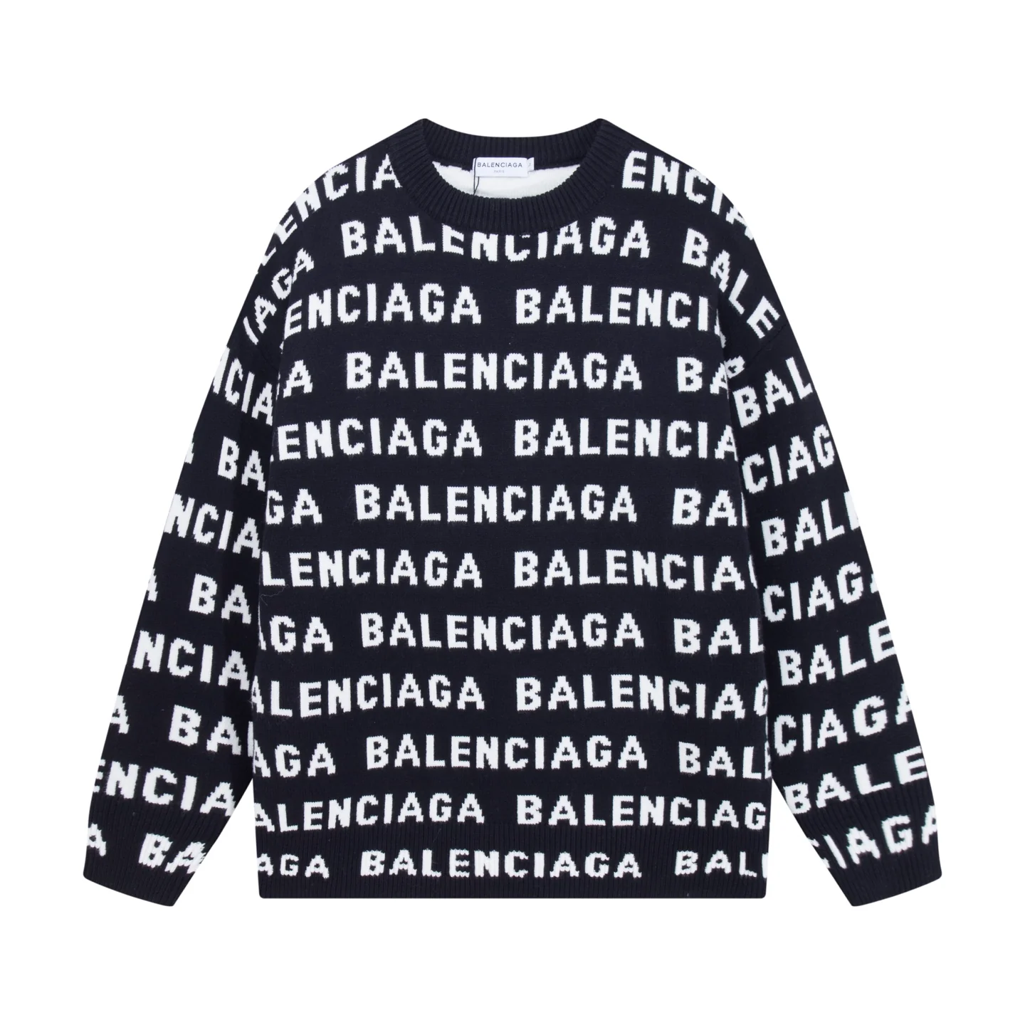 Knitted jacquard cashmere sweater