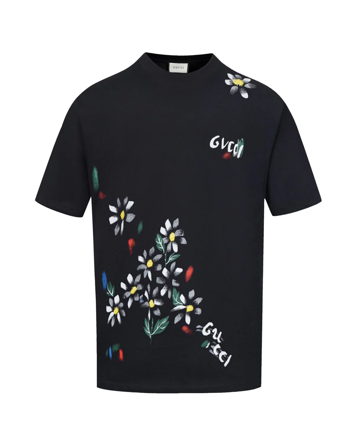 Floral cotton T-shirt