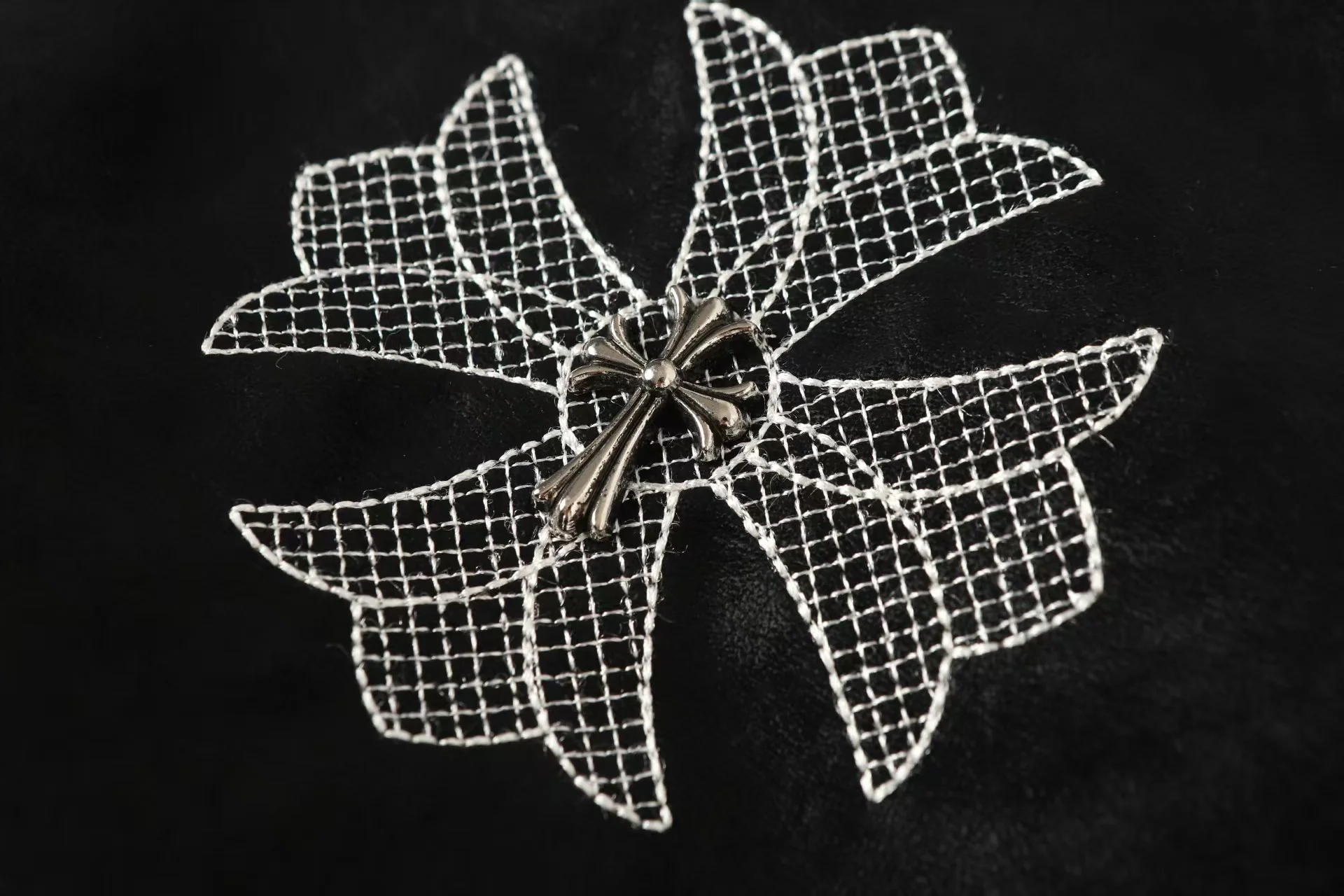 Fur embroidered baseball jacket