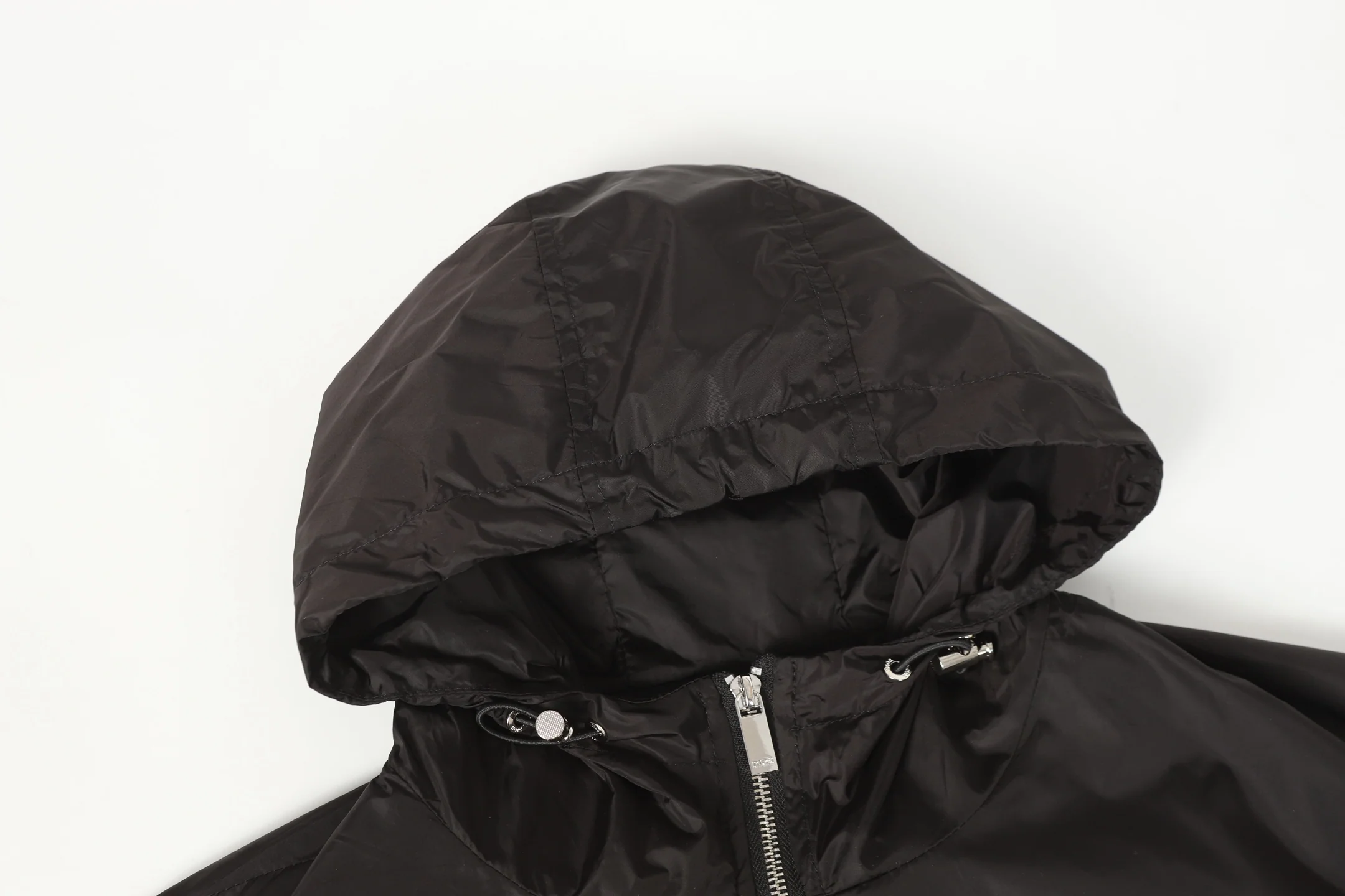 printed paneled hooded jacket