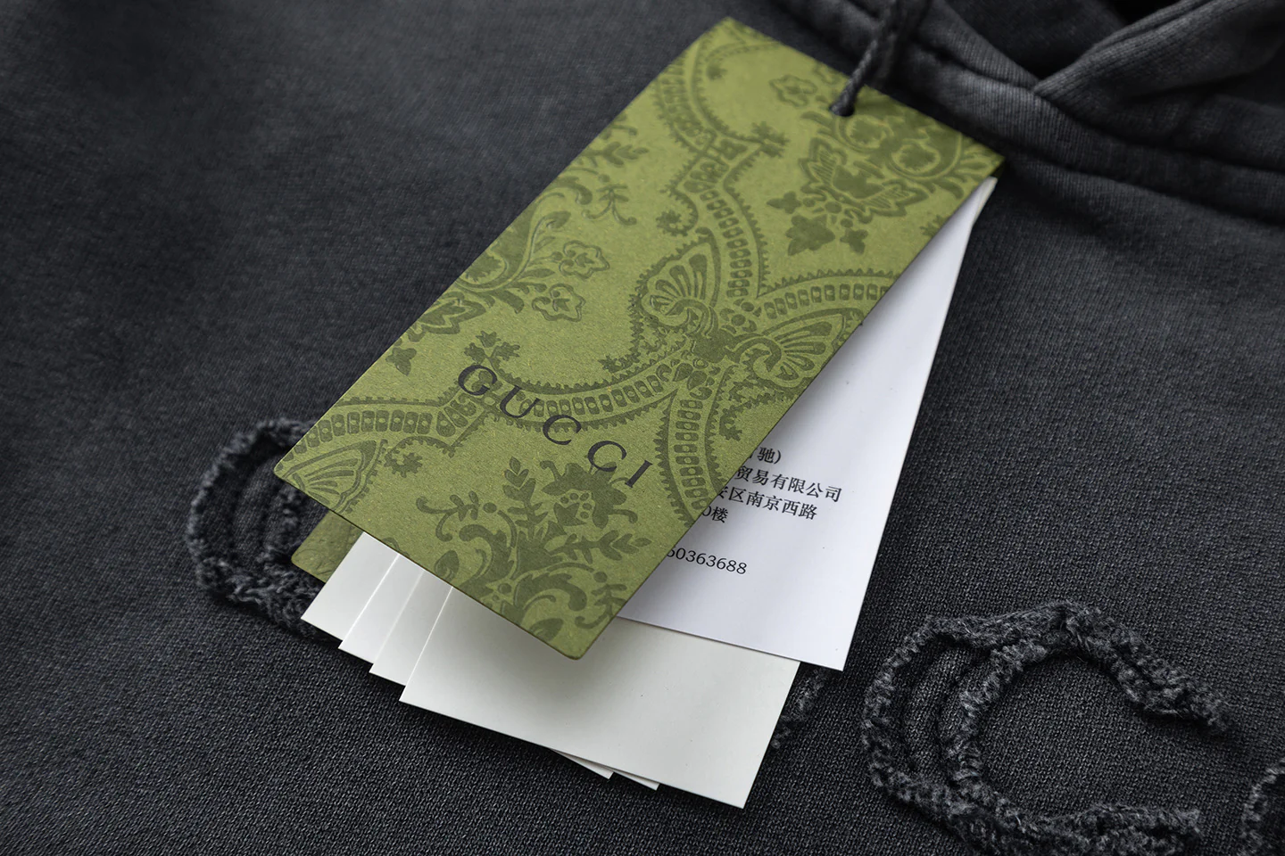 Washed hooded sweatshirt