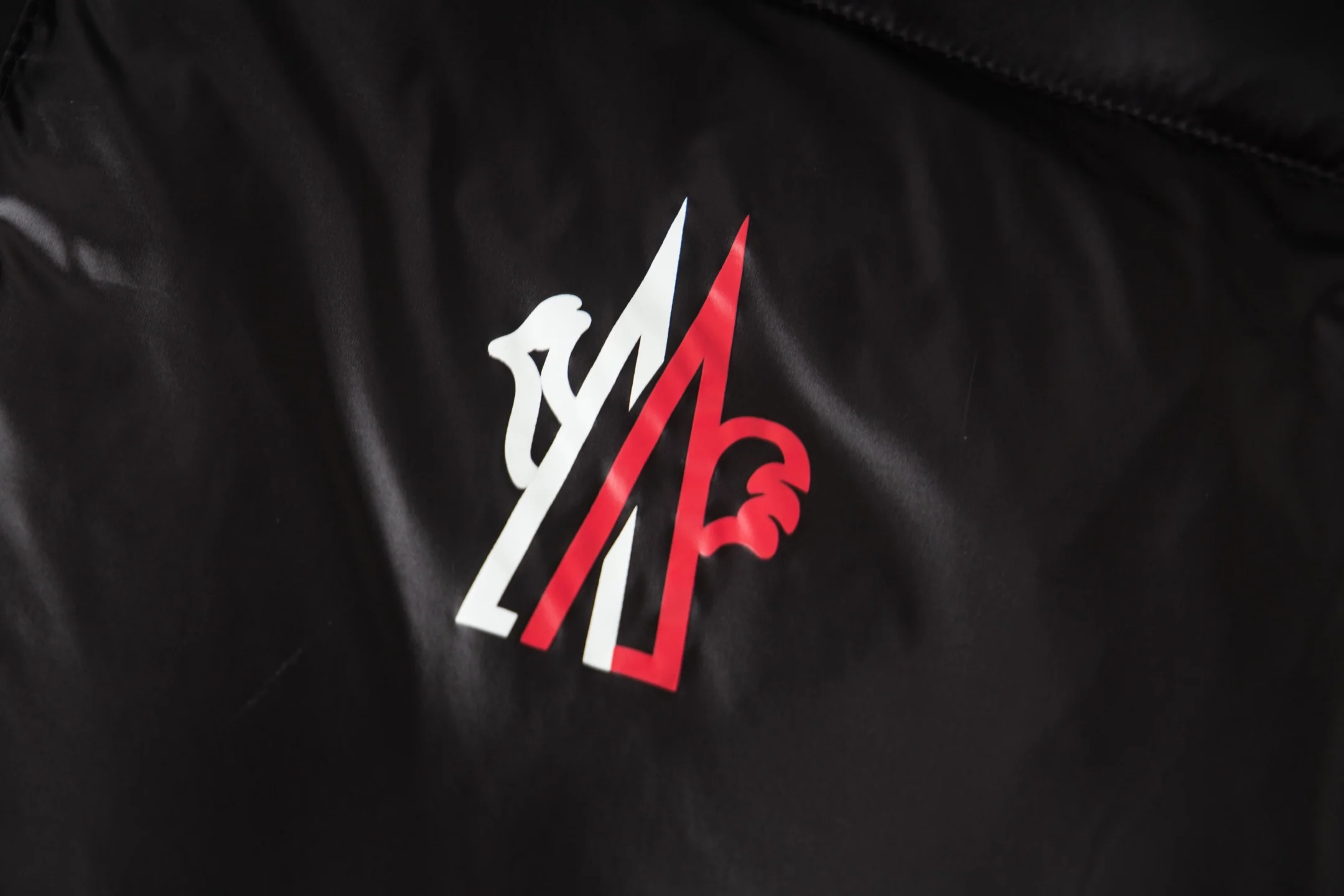 Printed hooded down jacket