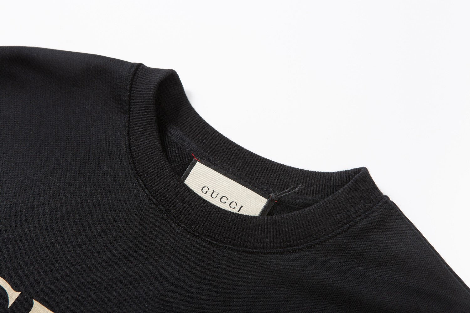 Printed crew neck cotton sweatshirt