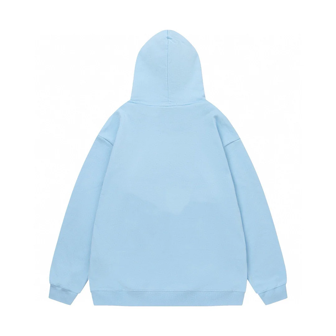 Printed cotton hooded sweatshirt