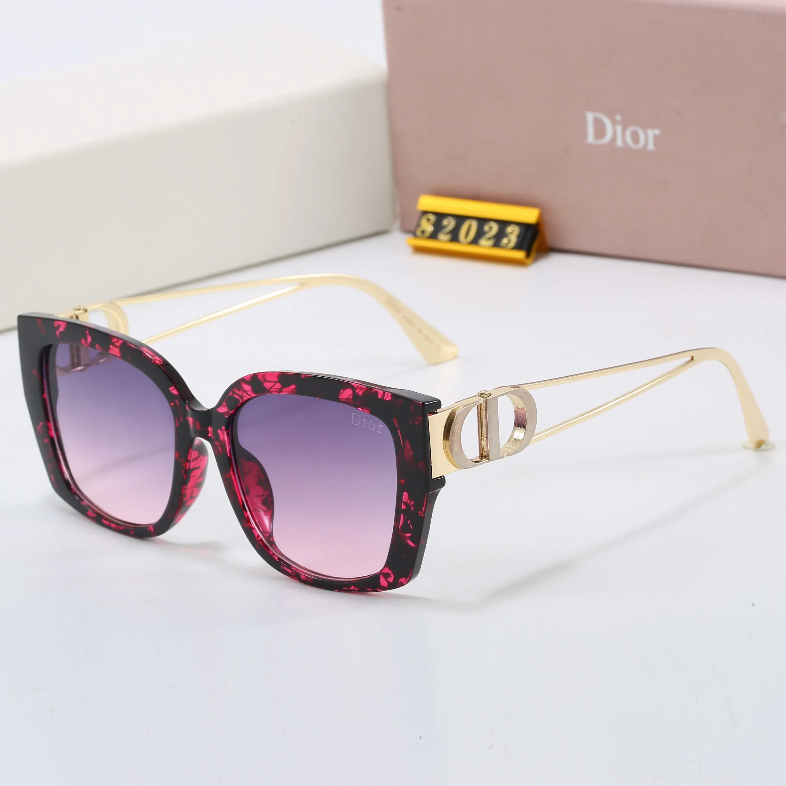 6 colors new style metal temple hot sunglasses 82023