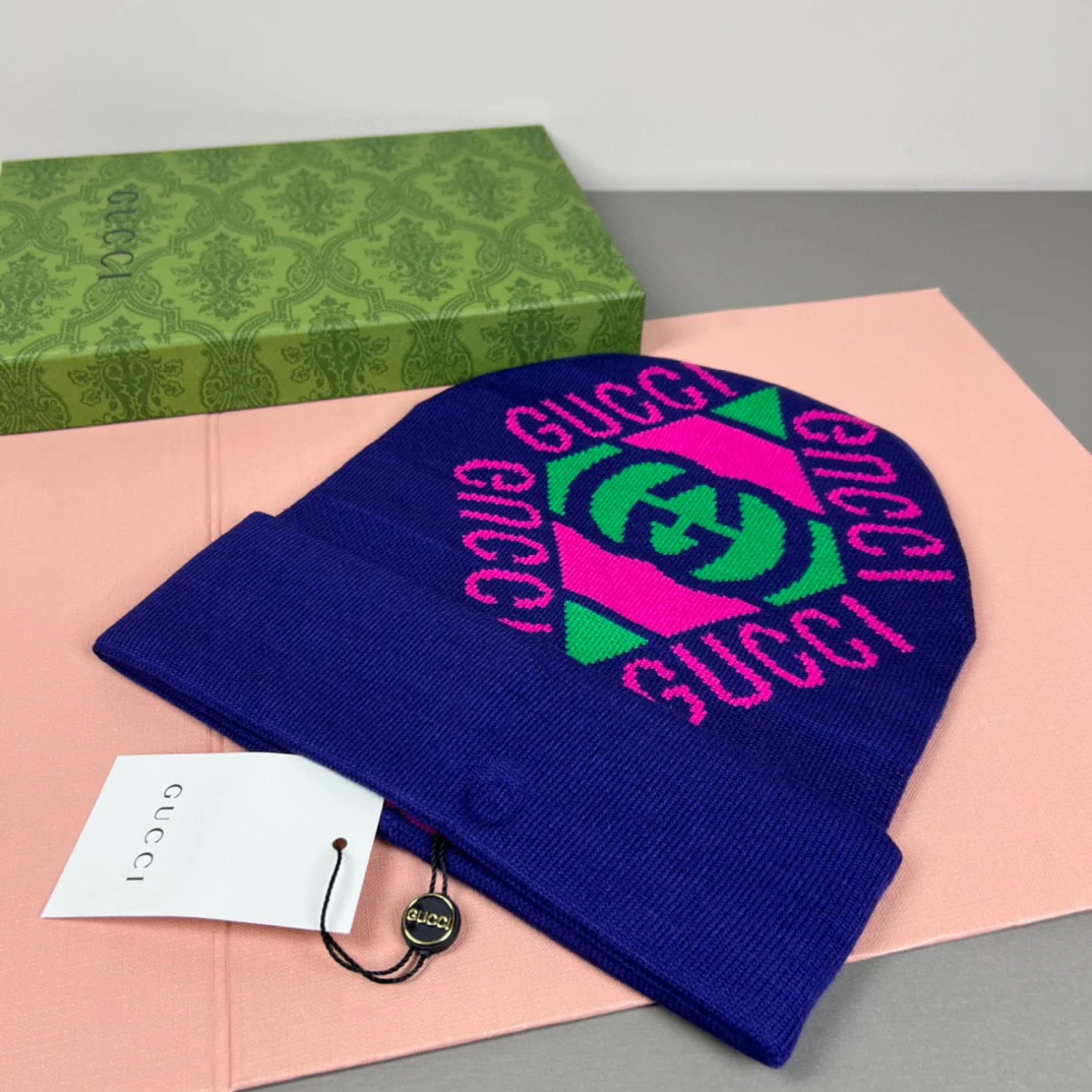 Jacquard Cashmere Knitted  Beanie