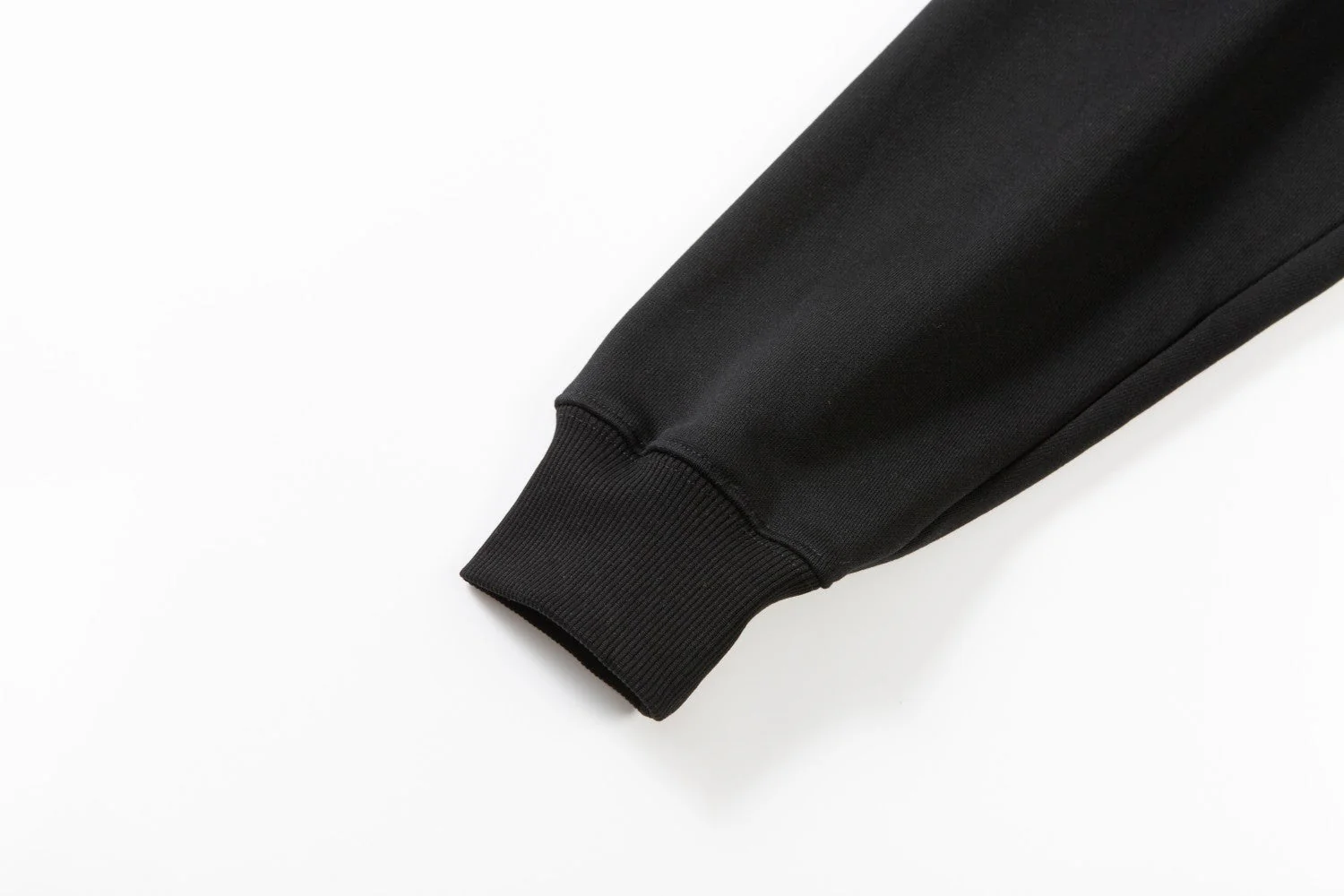 Leather-covered  cotton sweatshirt