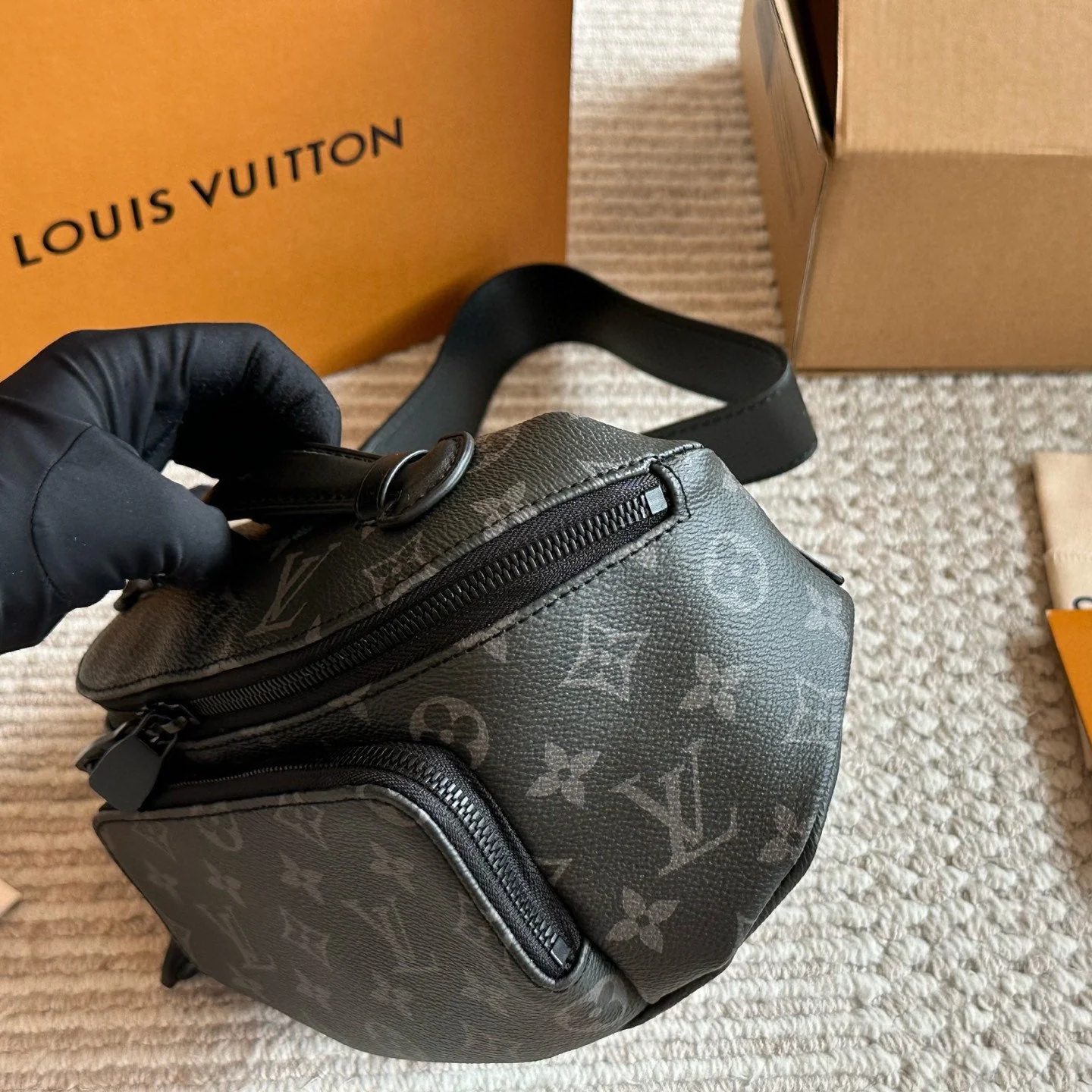 Unisex Fashion Leather waist bag