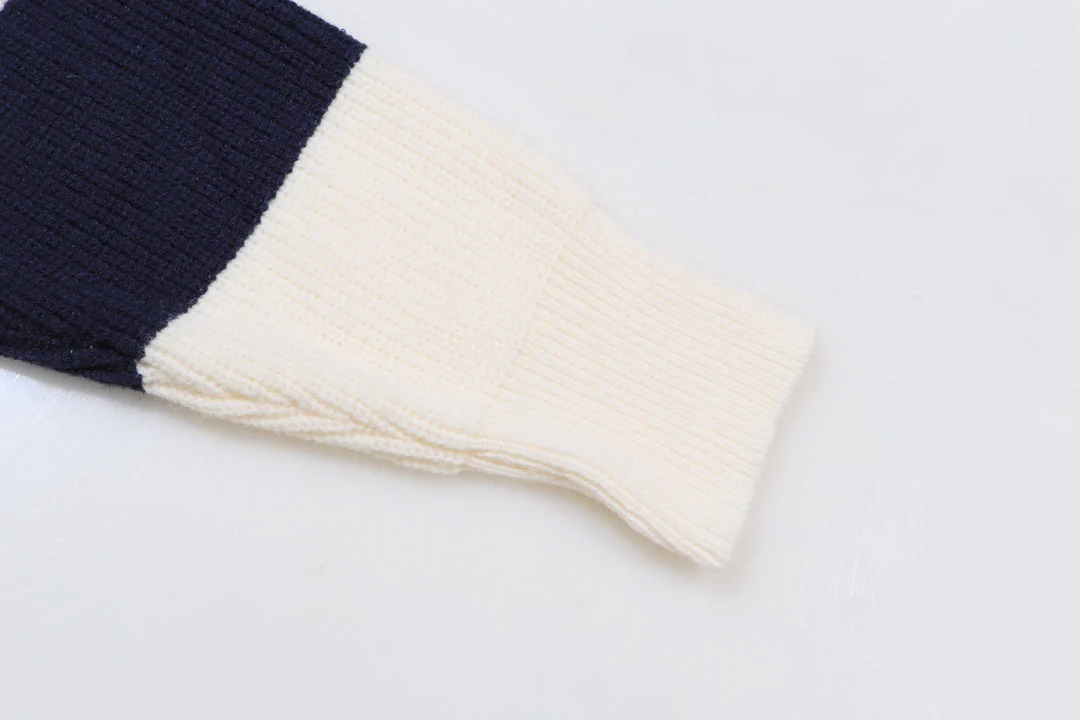 Striped knitted cashmere sweatshirt