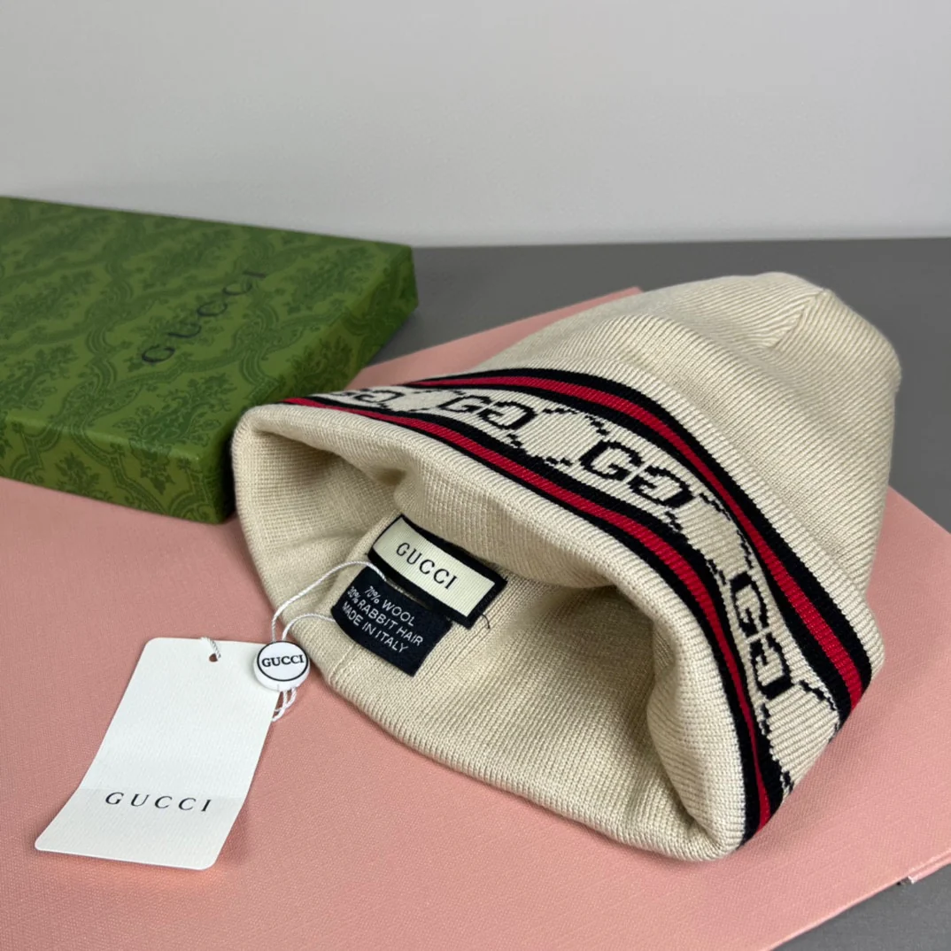 Jacquard Cashmere Knitted  Beanie