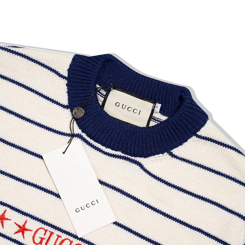 knitted embroidered sweatshirt