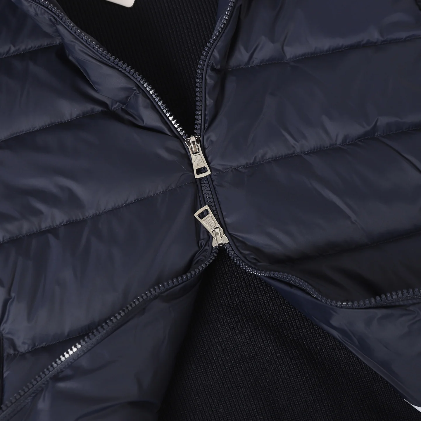 Wool Zip-Up Knit Down Hooded Jacket