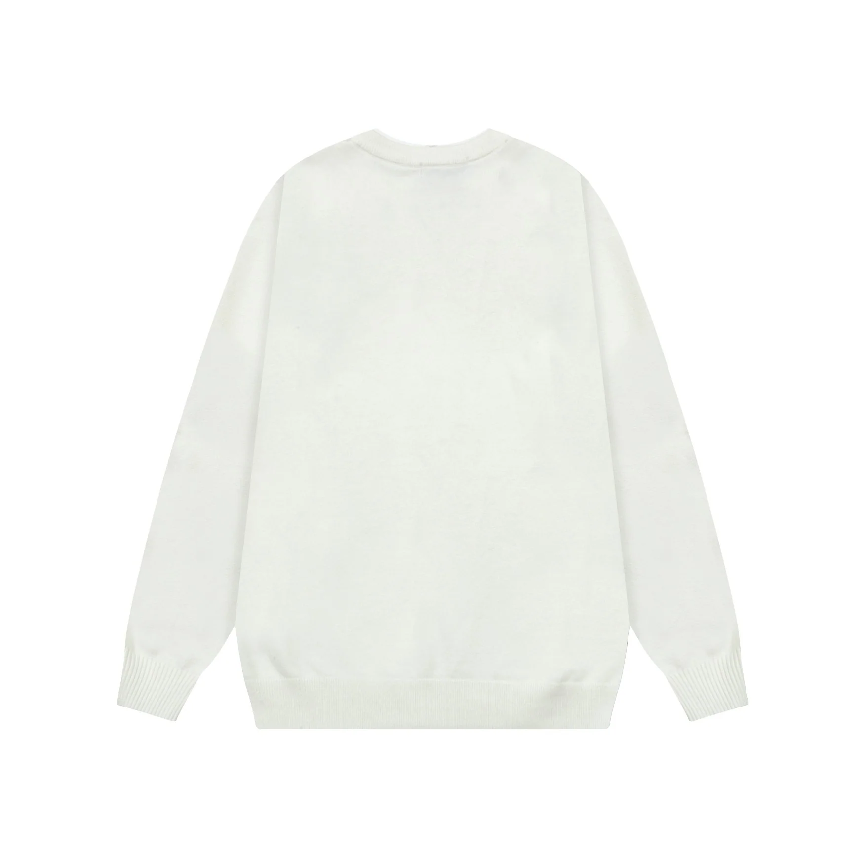 Rubber stripe jacquard knit sweater