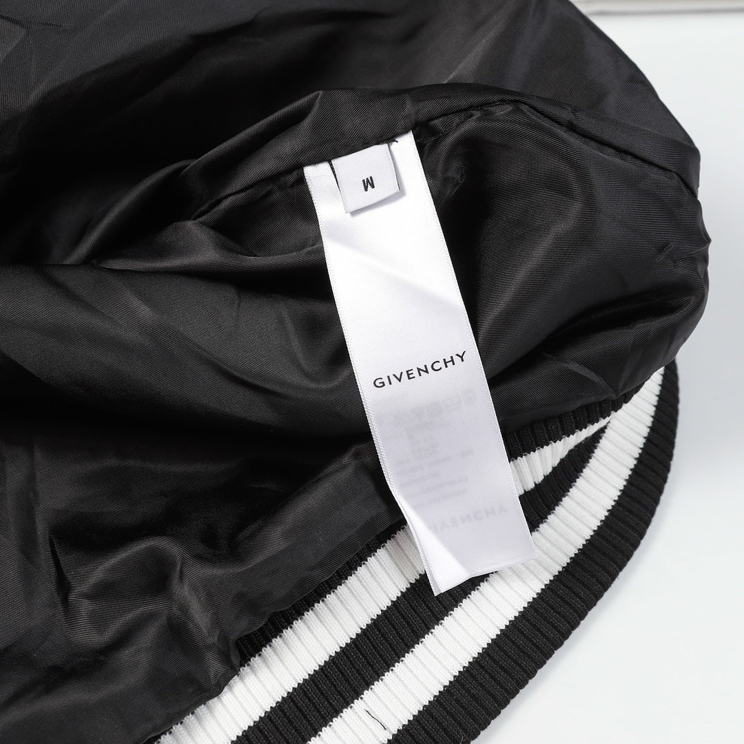 Leather embroidered jacket